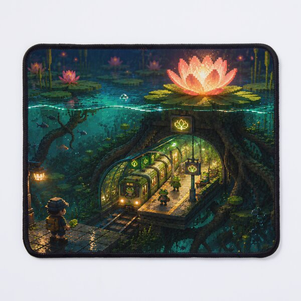 Item preview, Secret Garden Metro Beneath the Lily Pond designed and sold by pixelpopplanet.