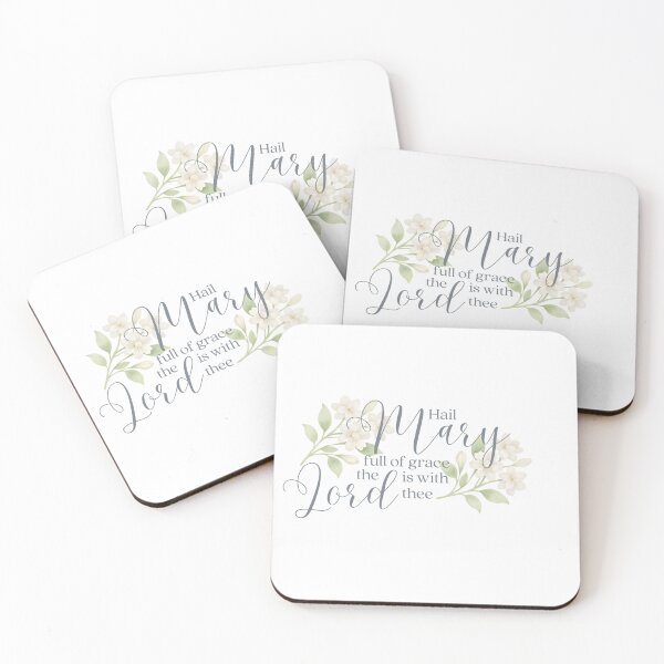Item preview, Hail Mary floral sticker designed and sold by SavedByGracedesign.