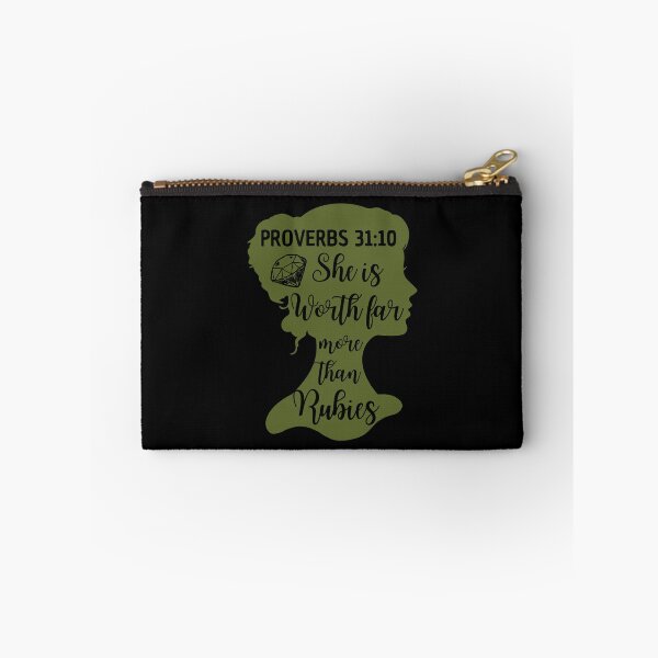 Item preview, Proverbs 31:10 – She Is Worth Far More Than Rubies Christian Quotes designed and sold by MoriaStore.