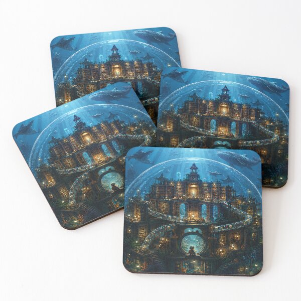Item preview, Whale City Beneath the Glass Ocean Dome designed and sold by pixelpopplanet.