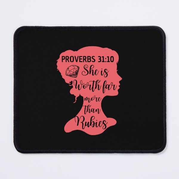 Item preview, Proverbs 31:10 – She Is Worth Far More Than Rubies Christian Faith designed and sold by MoriaStore.