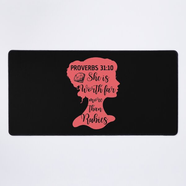 Item preview, Proverbs 31:10 – She Is Worth Far More Than Rubies Christian Faith designed and sold by MoriaStore.