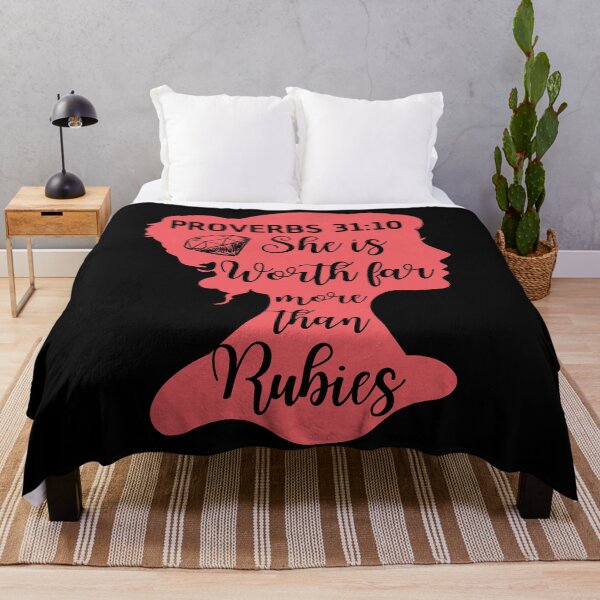 Item preview, Proverbs 31:10 – She Is Worth Far More Than Rubies Christian Faith designed and sold by MoriaStore.