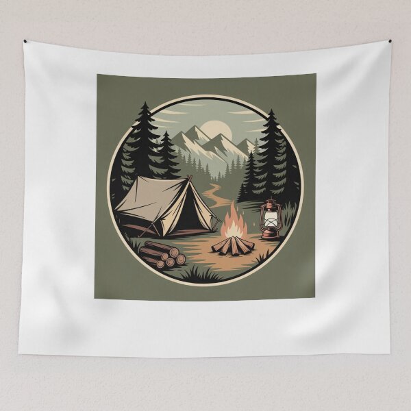 Item preview, Vintage Wilderness Campfire Escape designed and sold by DariaOltes.