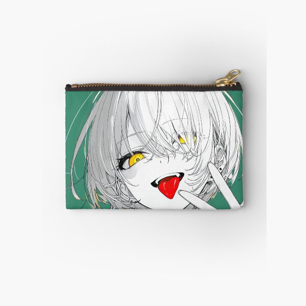 Item preview, Rebellious White-Haired Anime Girl in Yellow Streetwear Jacket designed and sold by Sergii Davydenko.