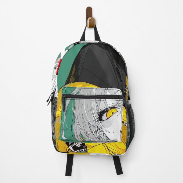 Item preview, Rebellious White-Haired Anime Girl in Yellow Streetwear Jacket designed and sold by Sergii Davydenko.