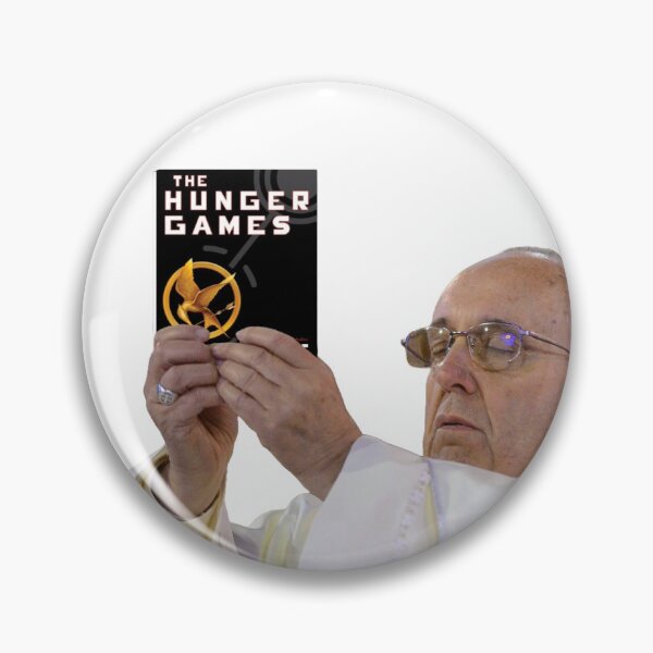 Item preview, Pope holding The Hunger Games  designed and sold by FerneMadeThis.