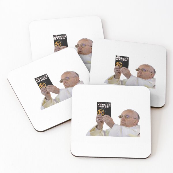 Item preview, Pope holding The Hunger Games  designed and sold by FerneMadeThis.