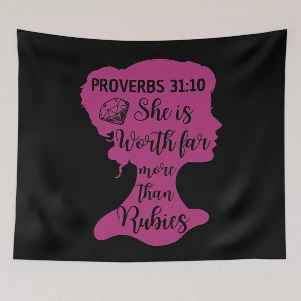 Item preview, Proverbs 31:10 – She Is Worth Far More Than Rubies - Christian Woman designed and sold by MoriaStore.