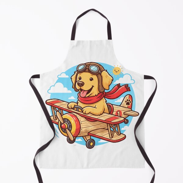 Item preview, Cute Golden Retriever Pilot Airplane designed and sold by Design-Illusi0n.