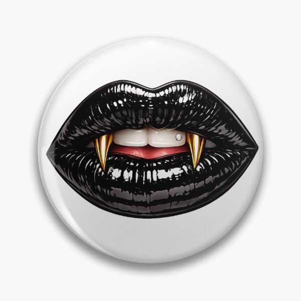 Item preview, Black Vampire Lips Gothic Art designed and sold by RoPrincess.
