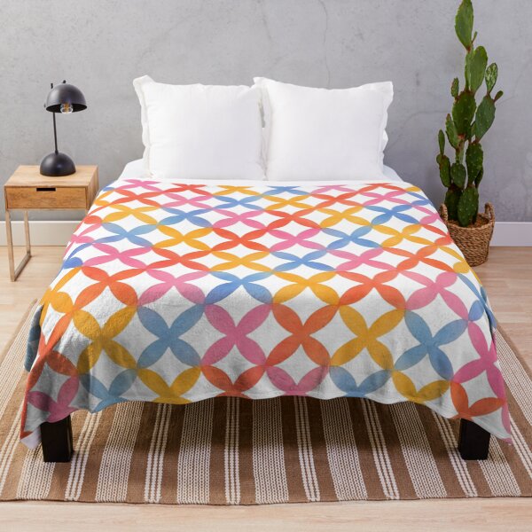 Item preview, Geometric water-colored pattern - red, orange, purple, blue designed and sold by AndysTeeShop.