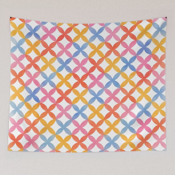 Item preview, Geometric water-colored pattern - red, orange, purple, blue designed and sold by AndysTeeShop.