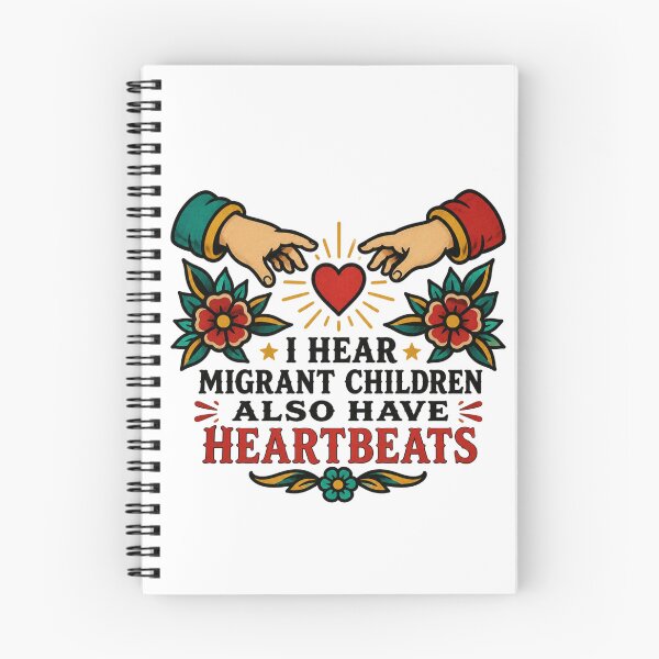 Item preview, I Hear Migrant Children Also Have Heartbeats Folk Art Hands And Heart Gift for Advocates designed and sold by Nightarel.