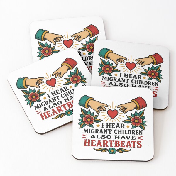 Item preview, I Hear Migrant Children Also Have Heartbeats Folk Art Hands And Heart Gift for Advocates designed and sold by Nightarel.