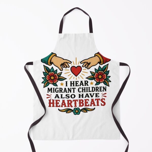 Item preview, I Hear Migrant Children Also Have Heartbeats Folk Art Hands And Heart Gift for Advocates designed and sold by Nightarel.