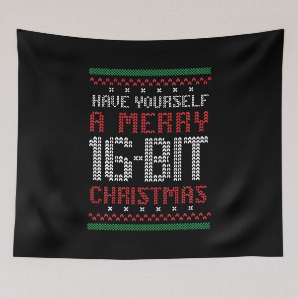 Item preview, Have Yourself a 16-bit retro gaming Merry Christmas knitted sweater design designed and sold by Jdawnink.