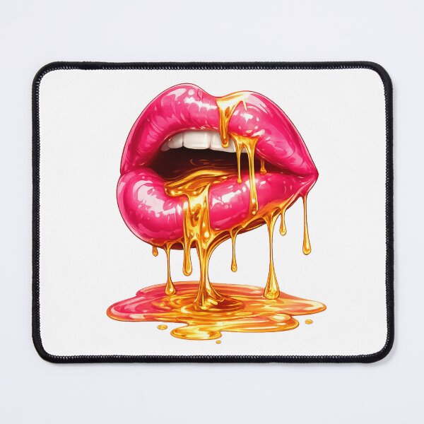 Item preview, Pink Lips with Gold Drip designed and sold by RoPrincess.