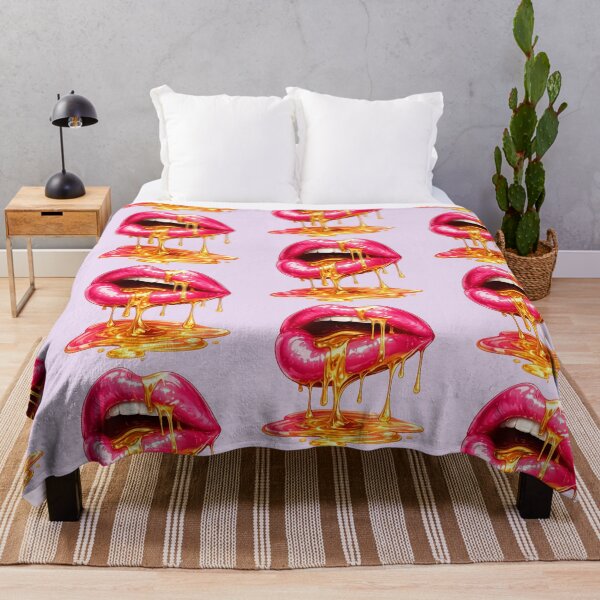 Item preview, Pink Lips with Gold Drip designed and sold by RoPrincess.
