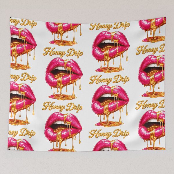 Item preview, Honey Drip Pink Lips Glam Art designed and sold by RoPrincess.