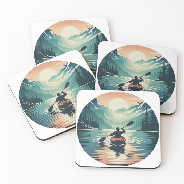 Item preview, Sunset Kayaking Mountain Escape designed and sold by DariaOltes.