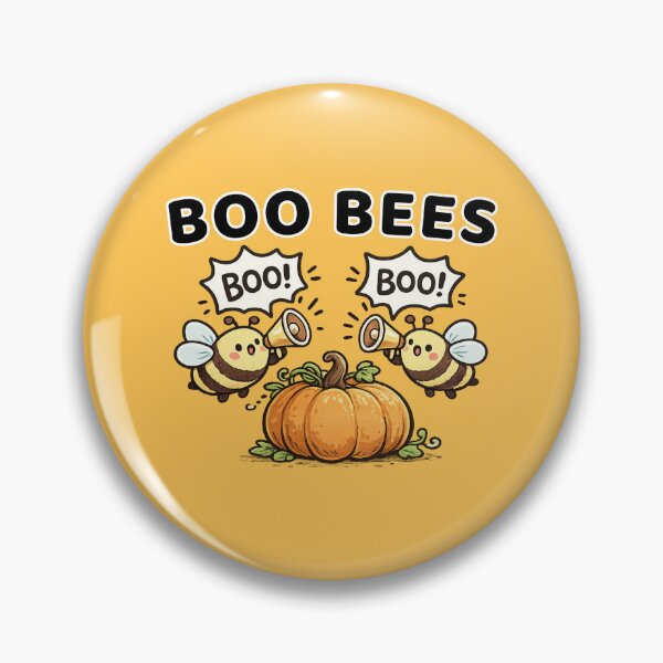 Item preview, Boo bees, two kawaii funny bees shouting through megaphones designed and sold by BritishDelights.