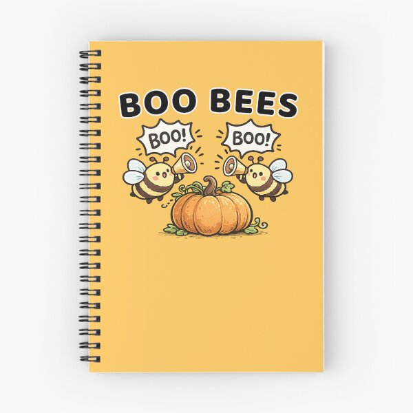 Item preview, Boo bees, two kawaii funny bees shouting through megaphones designed and sold by BritishDelights.