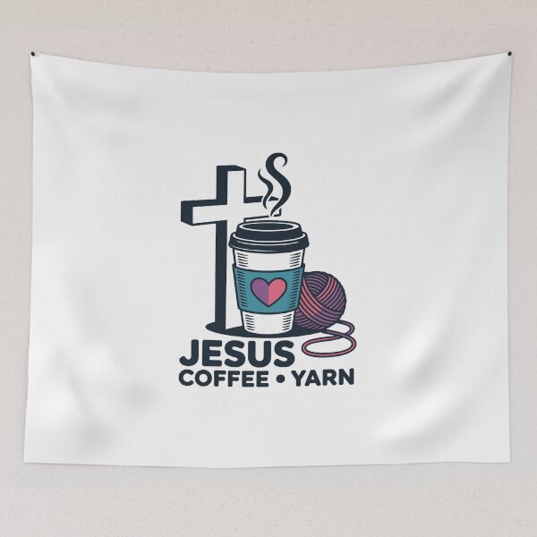 Item preview, jesus coffee yarn designed and sold by jkrphoto.