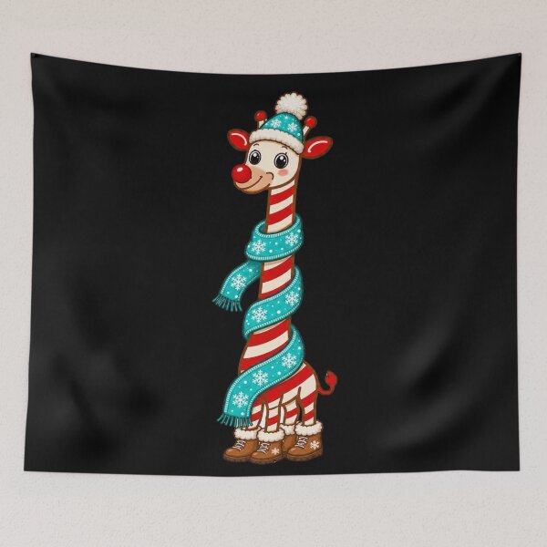 Item preview, Candy cane Rudolph giraffe designed and sold by BritishDelights.
