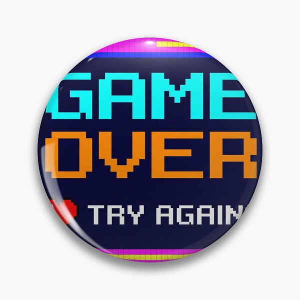 Item preview, Game Over Try Again Pixel Art Arcade Retro Gaming designed and sold by AestheticTrd.