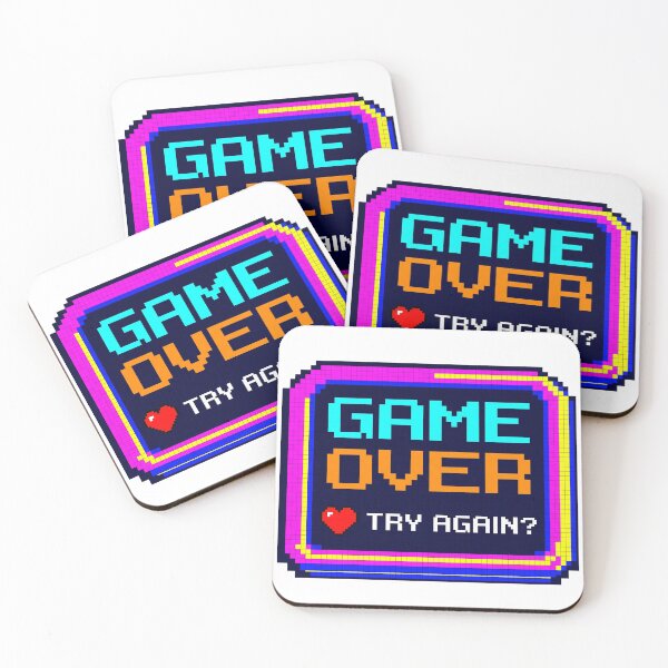 Item preview, Game Over Try Again Pixel Art Arcade Retro Gaming designed and sold by AestheticTrd.