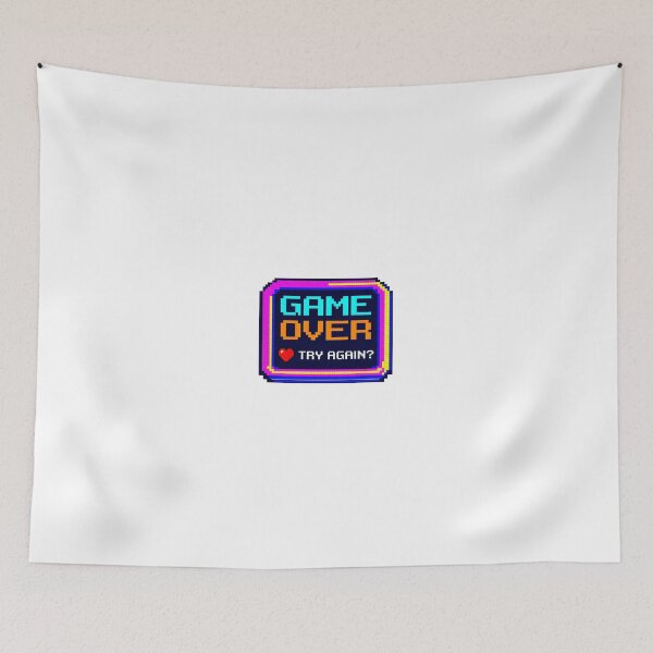 Item preview, Game Over Try Again Pixel Art Arcade Retro Gaming designed and sold by AestheticTrd.