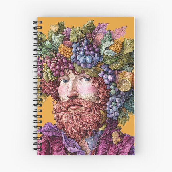 Item preview, Portrait of a man wearing a wreath of fruits and grapes designed and sold by Tana&tanuc.