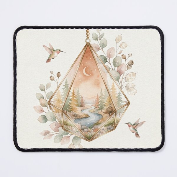 Item preview, Celestial Forest Geometric Terrarium Watercolor Art designed and sold by TheMinimalFrame.