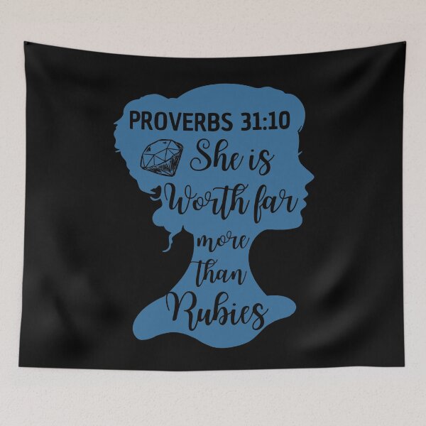 Item preview, Proverbs 31:10 – She Is Worth Far More Than Rubies - Womn of God designed and sold by MoriaStore.