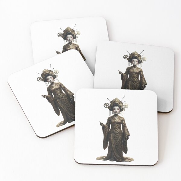 Item preview, Steampunk Geisha – Mechanical Elegance Art designed and sold by VladisWorld.