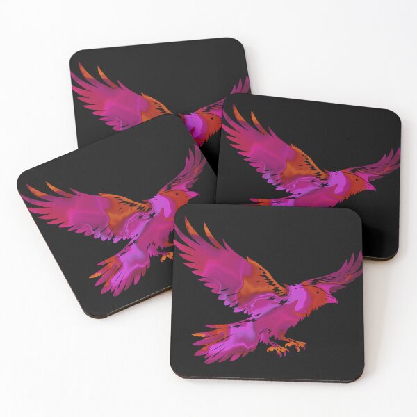 Item preview, Abstract Raven in Flight - Vibrant Fluid Art Bird Silhouette designed and sold by depictgore.