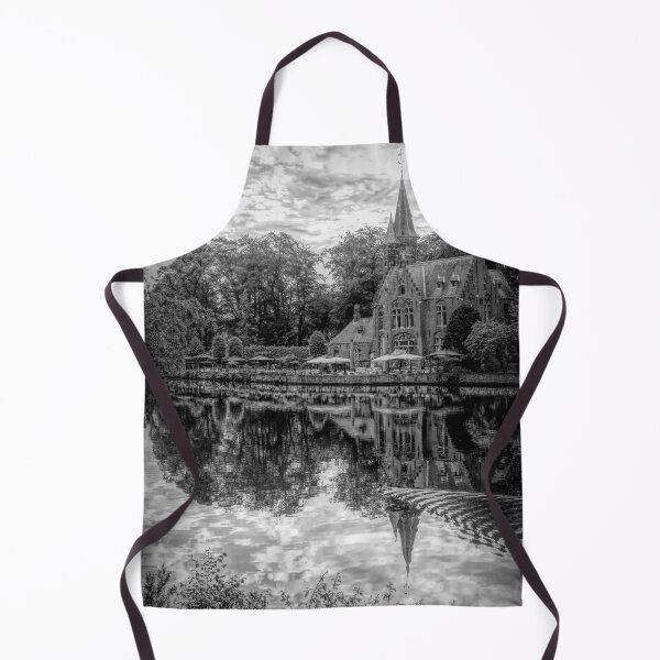 Item preview, Bruges, Belgium - Black and White Cafe by the Lake of Love in Minnewater Park designed and sold by jrtwynam.
