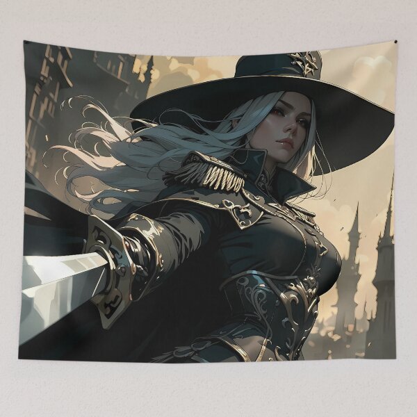 Item preview, Dark Fantasy Assassin Queen Gothic Warrior RPG Illustration  designed and sold by BorgSpareParts.