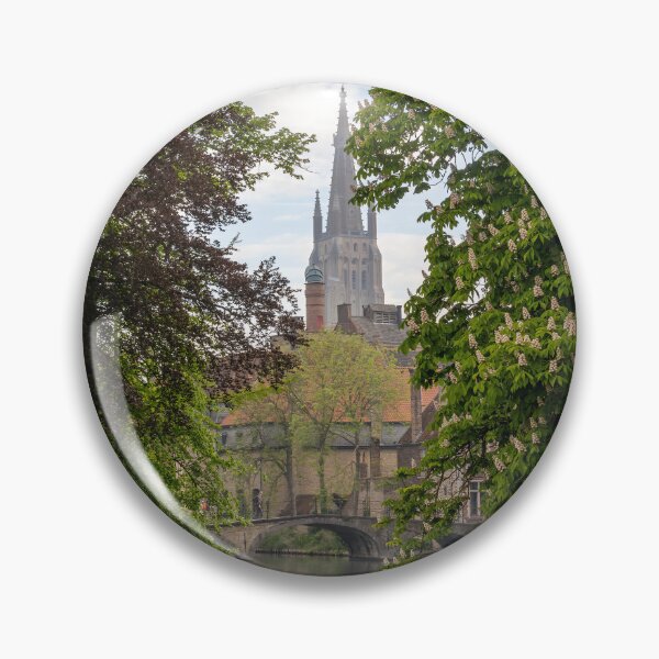 Item preview, Bruges, Belgium - Canal View with Church of Our Lady in the Distance designed and sold by jrtwynam.