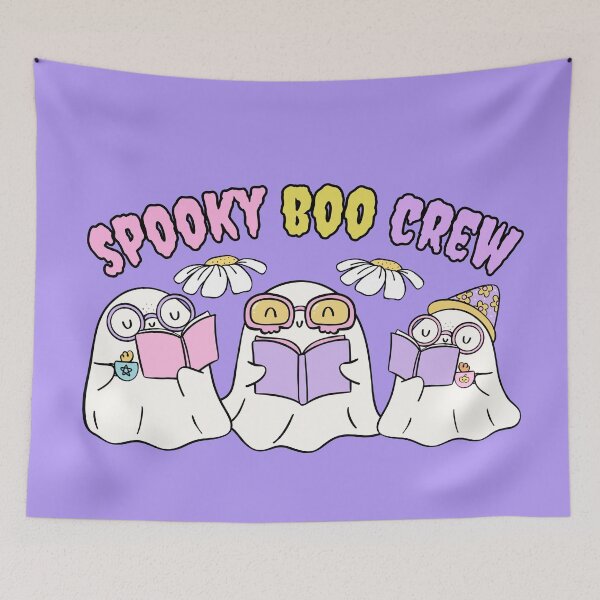 Item preview, Spooky boo crew, three ghosts reading designed and sold by BritishDelights.