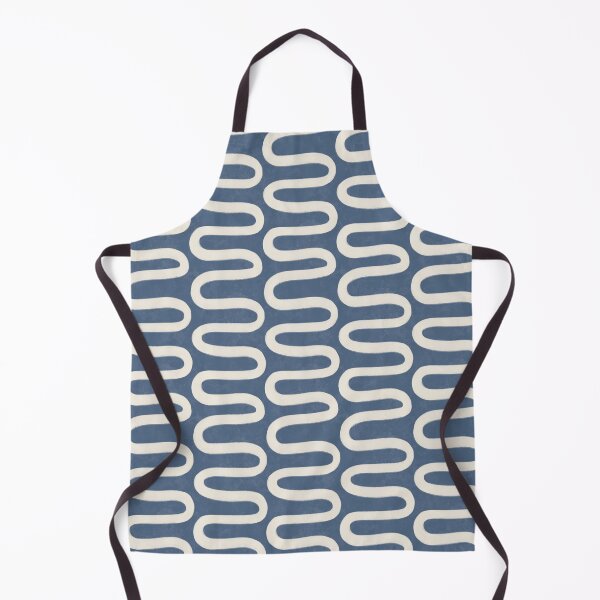 Item preview, Retro Organic Wave Lattice in Slate Blue designed and sold by Illustrated by Nat.