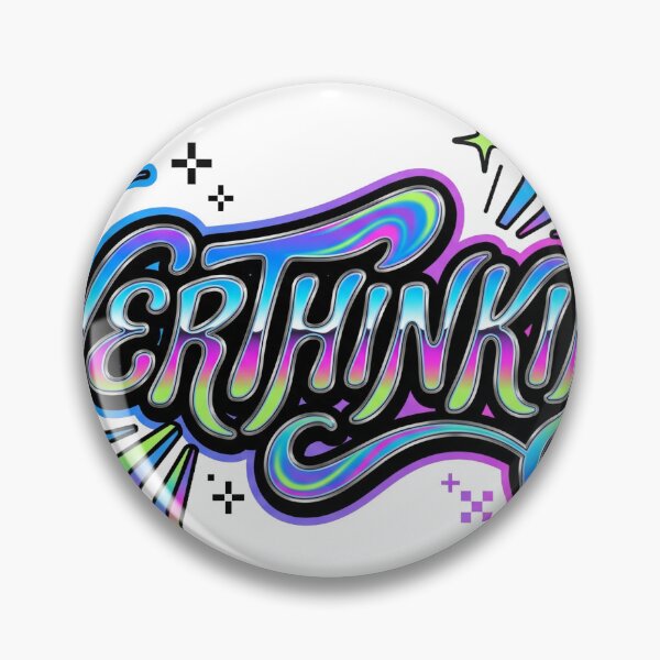 Item preview, Overthinking Chrome Typography Y2K Retro Gradient Text designed and sold by AestheticTrd.