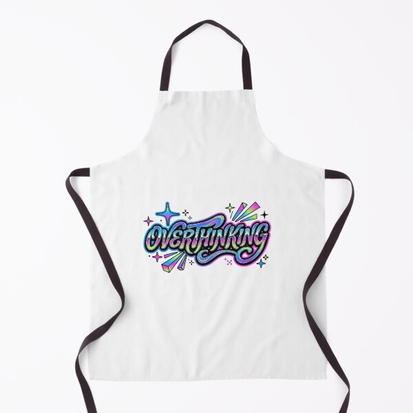 Item preview, Overthinking Chrome Typography Y2K Retro Gradient Text designed and sold by AestheticTrd.