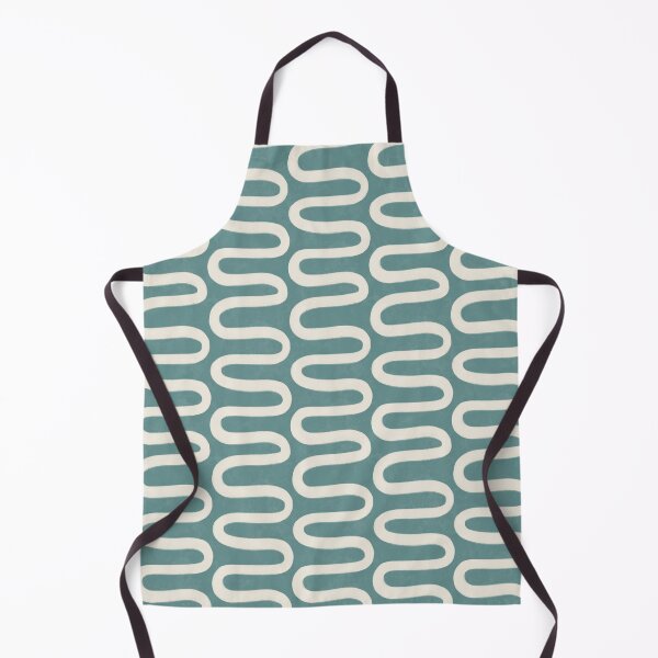Item preview, Retro Organic Wave Lattice in Nordic Teal designed and sold by Illustrated by Nat.