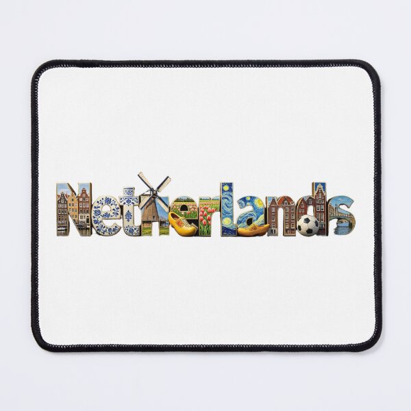 Item preview, Netherlands Landmark Typography | Dutch Culture & Travel Design designed and sold by VladisWorld.