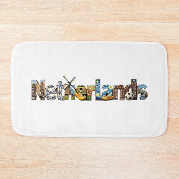 Item preview, Netherlands Landmark Typography | Dutch Culture & Travel Design designed and sold by VladisWorld.
