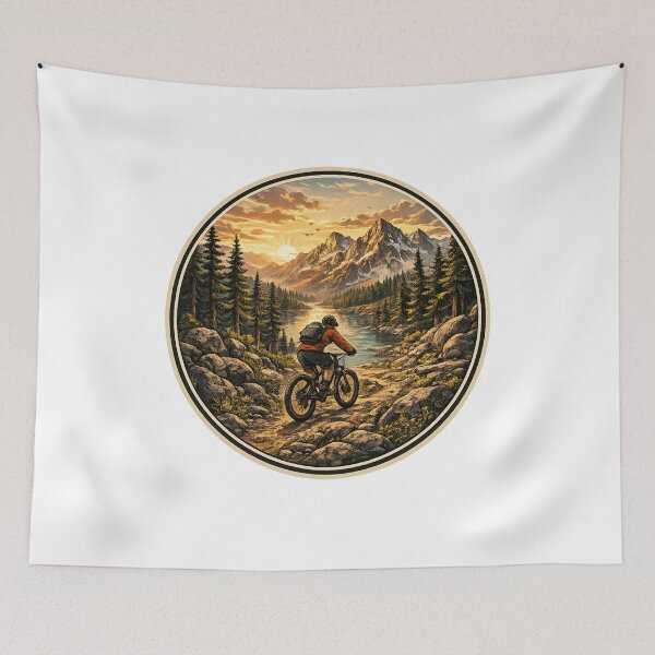 Item preview, Mountain Biking Sunset Adventure designed and sold by DariaOltes.
