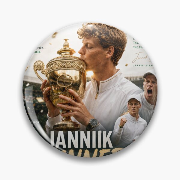 Item preview, Jannik Sinner Wimbledon Champion 2026 designed and sold by Malakiacount.