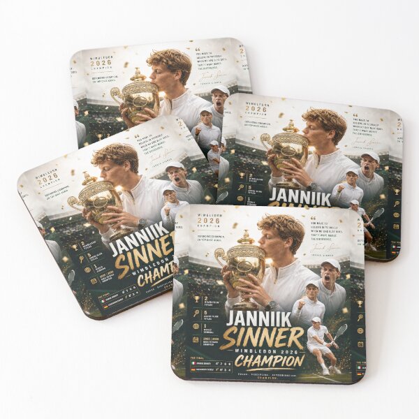 Item preview, Jannik Sinner Wimbledon Champion 2026 designed and sold by Malakiacount.